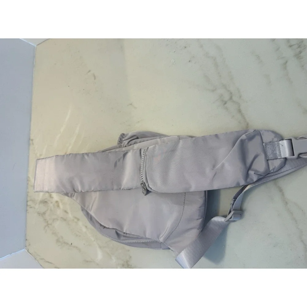 JoyLab Crossbody Sling Bag Gray Lavender Nylon Backpack Adjustable Strap 12x8